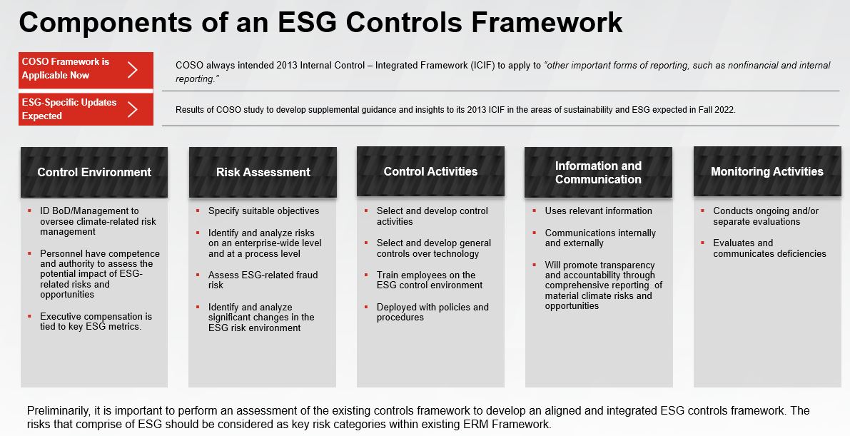 Components of an ESG Controls Framework