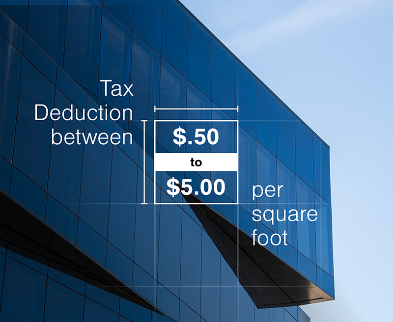 Tax deduction between $.50 to $5.00 per square foot.