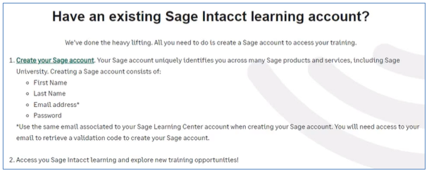 Create your Sage account.