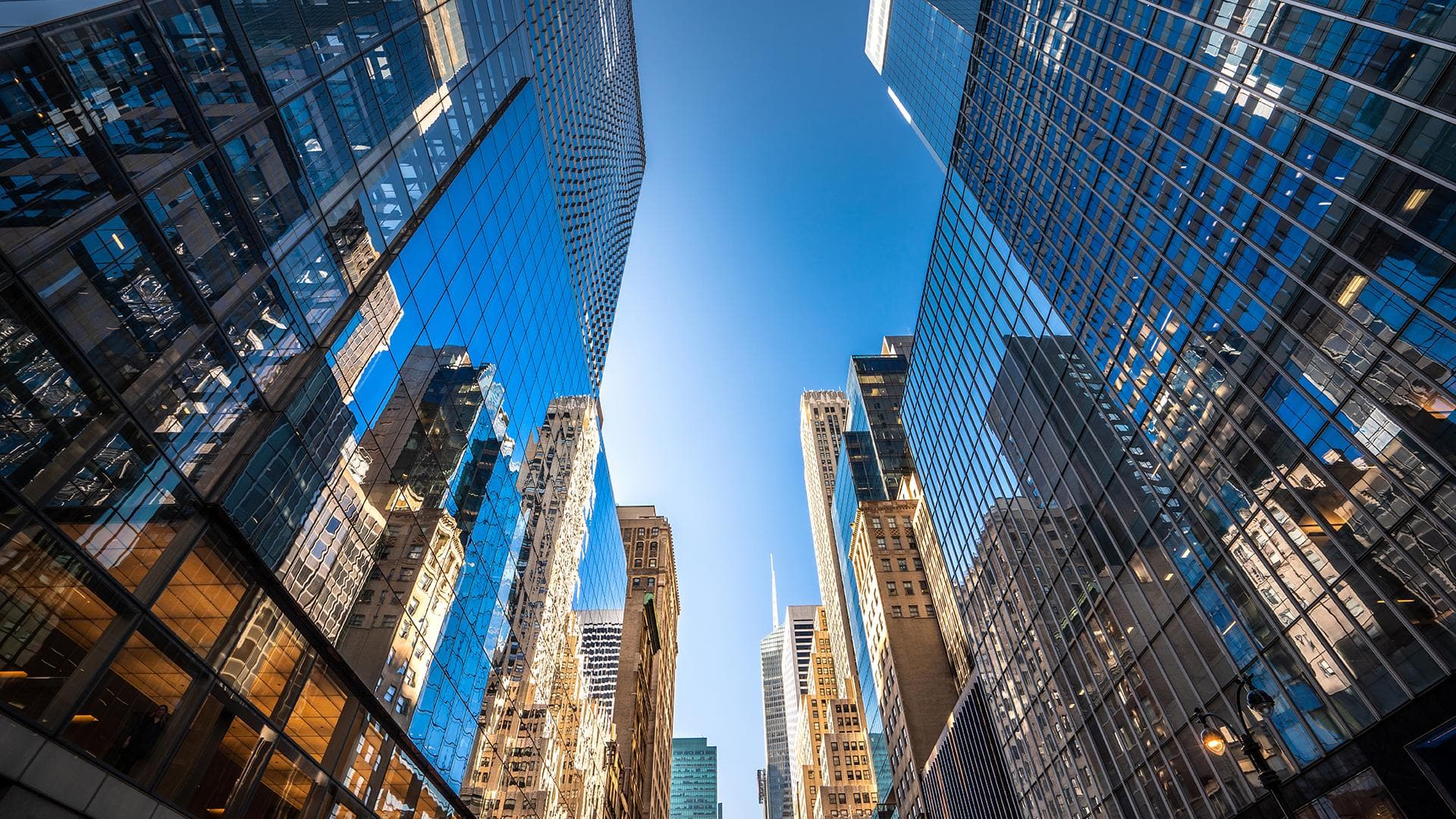 Futuristic skyscrapers in New York City