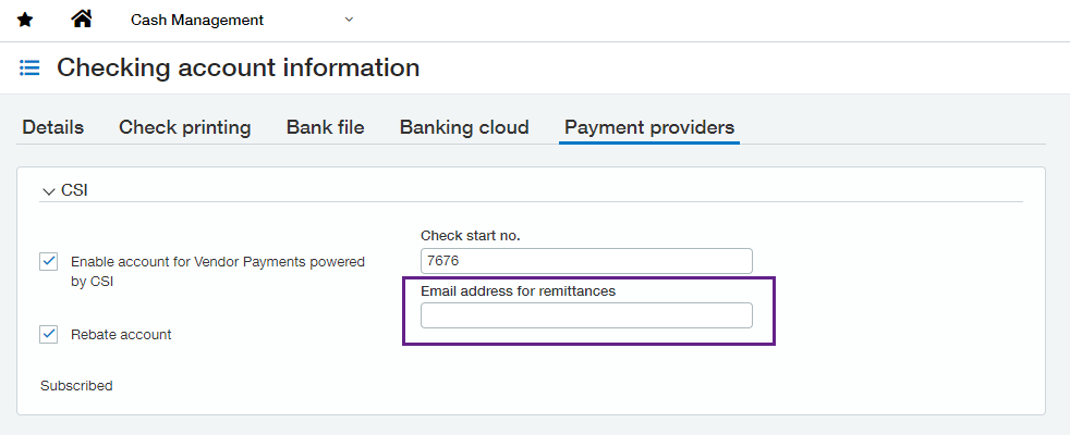 Sage Intacct 2023 Release 1 remittance email address