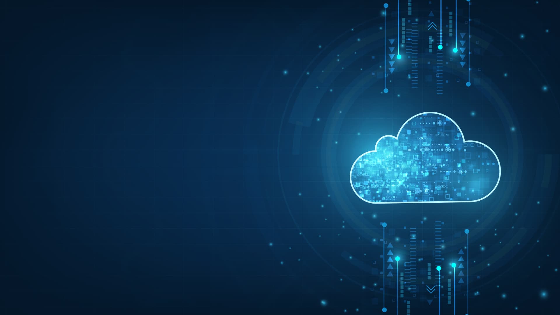 Cloud computing concept.Abstract cloud connection technology background