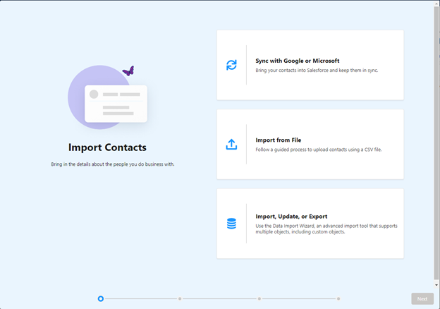 Import Contacts Options