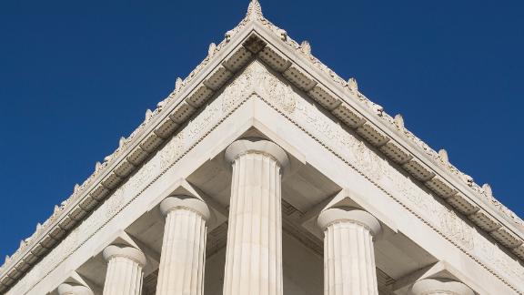 Corner detail of the Lincoln Memorial, Washington DC, USA