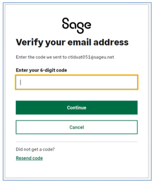 Sage verify your email address